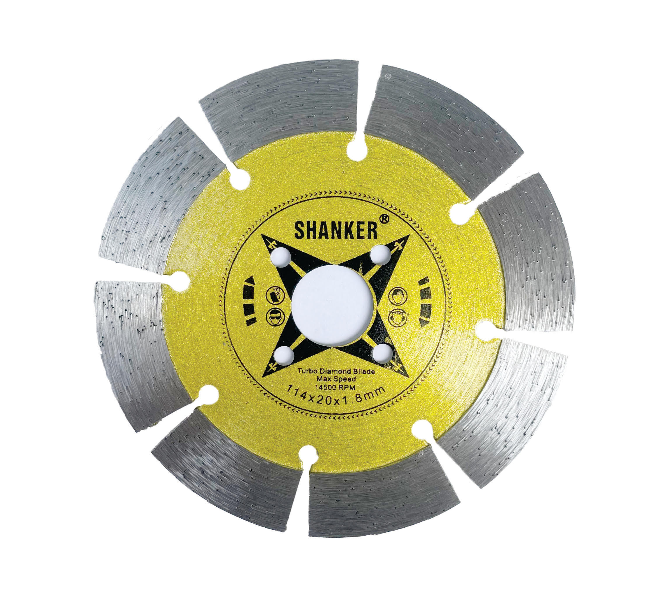 Lưỡi cắt đá Granite Shanker xẻ  114x20x1.8mmr